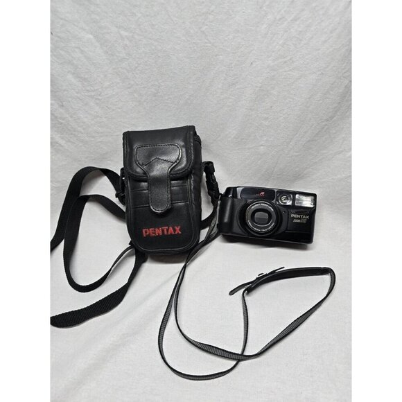 PENTAX Other - Pentax Zoom-90 Black Tele-Macro Auto Focus Point & Shoot Film Camera With Case